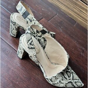 🐍Beige snake skin Cole Haan slingback pumps 🐍